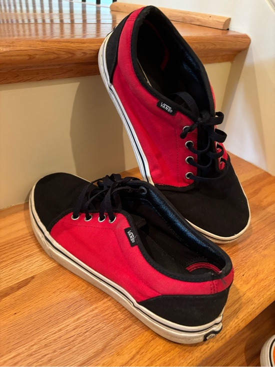 Other - Red/Black Authentic Vans sz 10